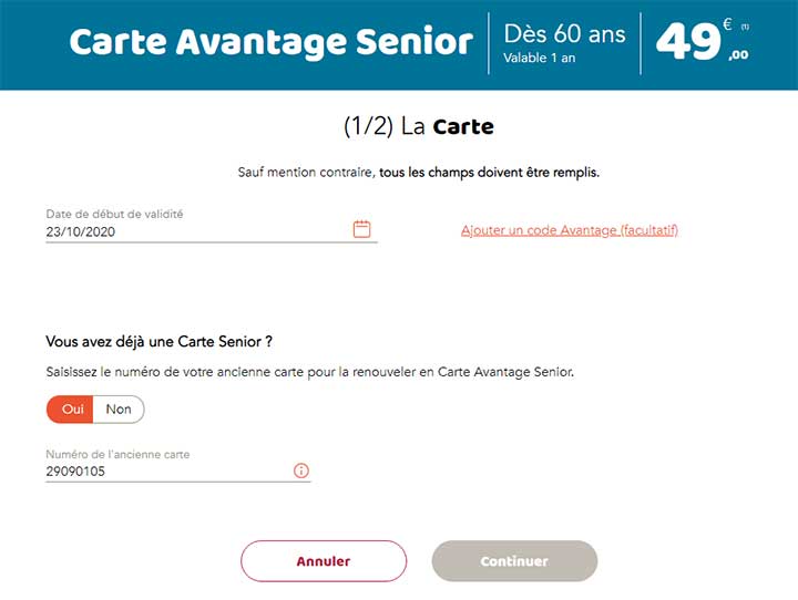 Carte Avantage Senior SNCF, la nouvelle carte de réduction senior SNCF